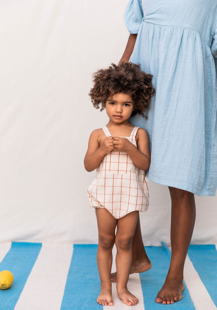 Summersuit din bumbac și in - Tomato Net Monkind HipHip.ro