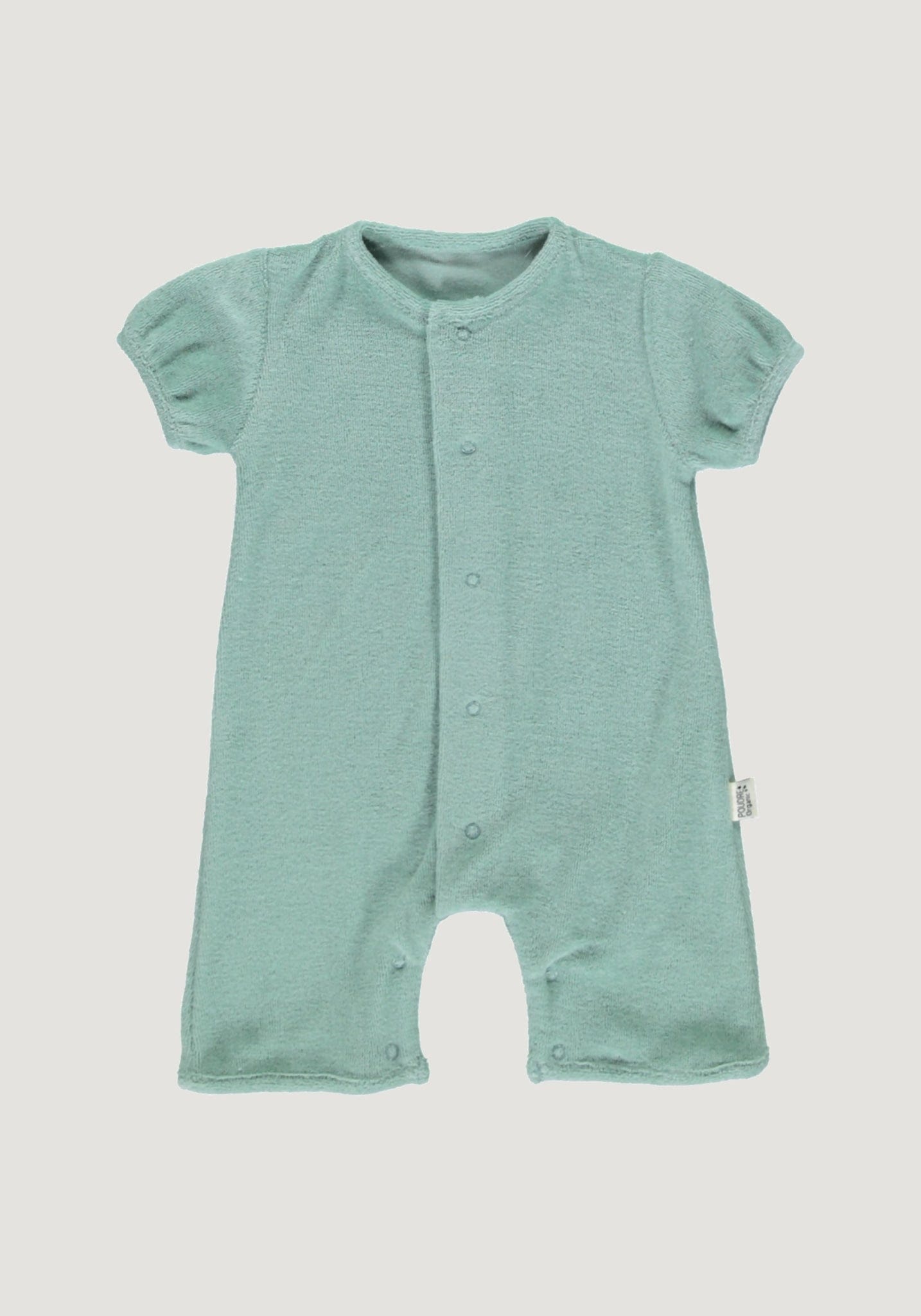 Summersuit terry din bumbac - Fenouil Blue Surf Poudre Organic HipHip.ro