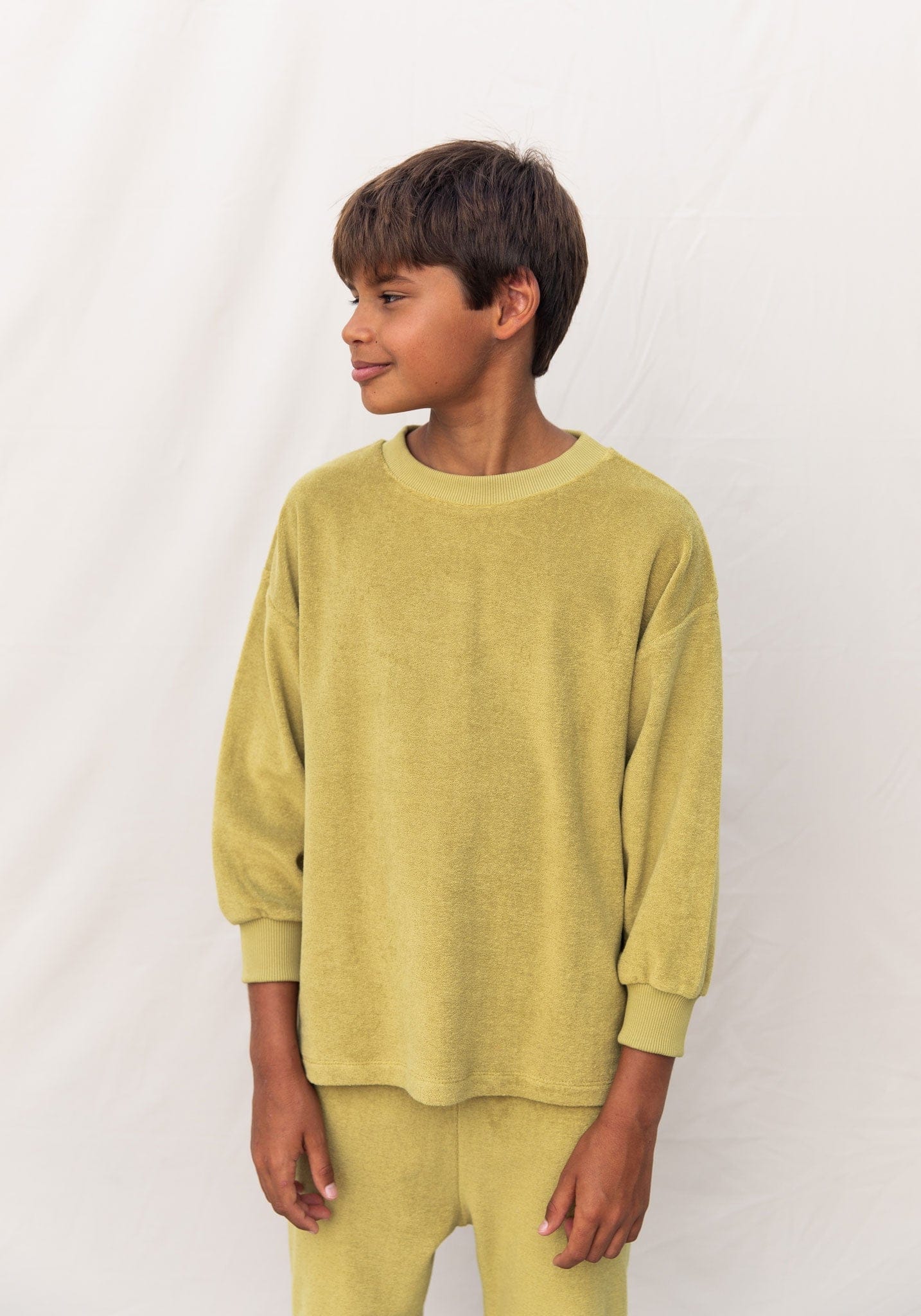 Sweatshirt terry din bumbac - Leaf Monkind HipHip.ro