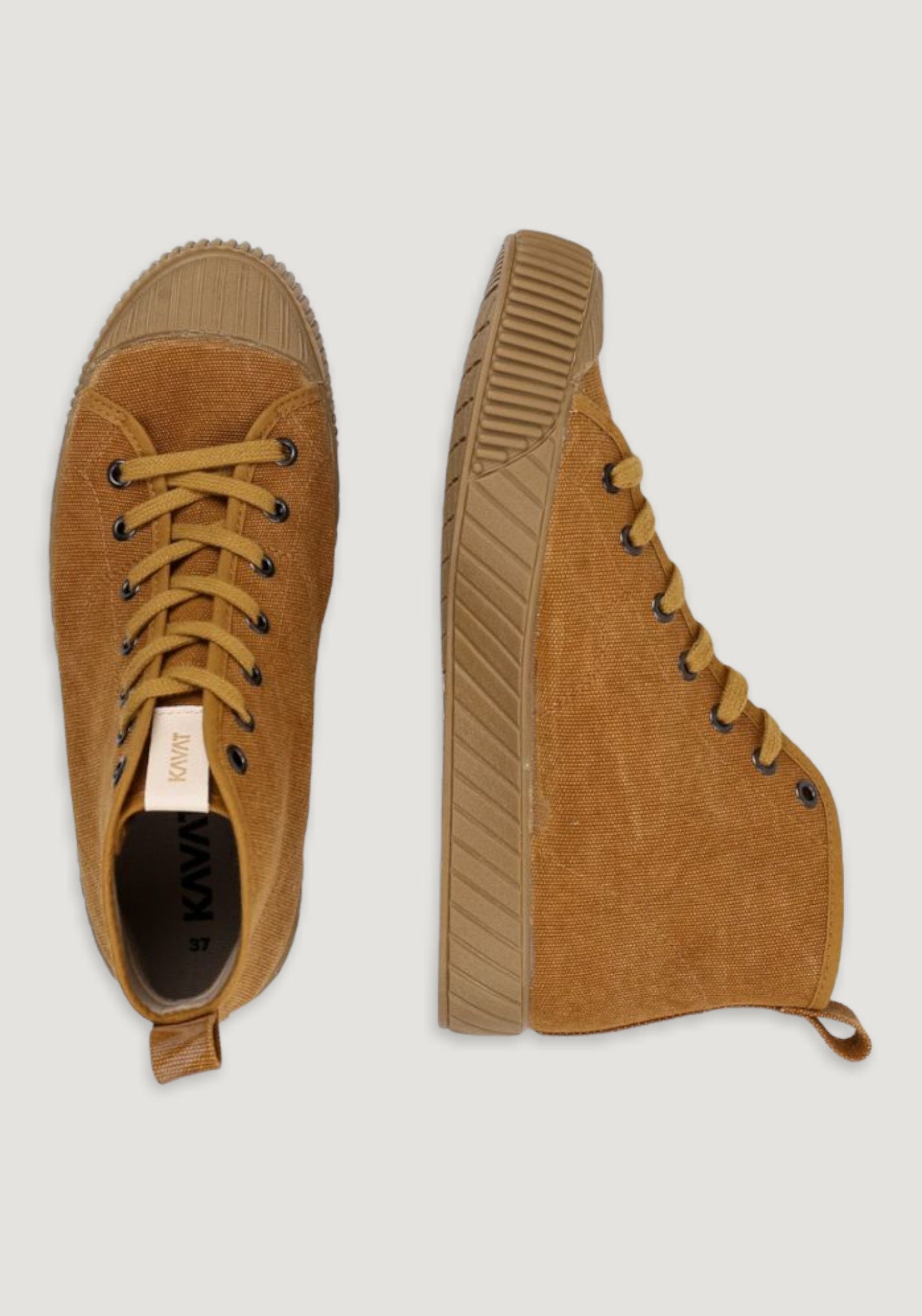 Teniși înalți adulți bumbac - Lindbacka Honey Mustard Kavat HipHip.ro