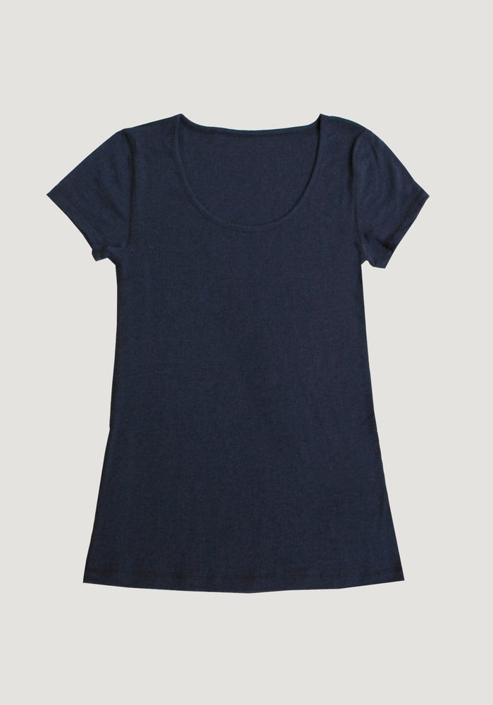 Tricou femei din lână merinos - Emma Navy Joha Woman HipHip.ro