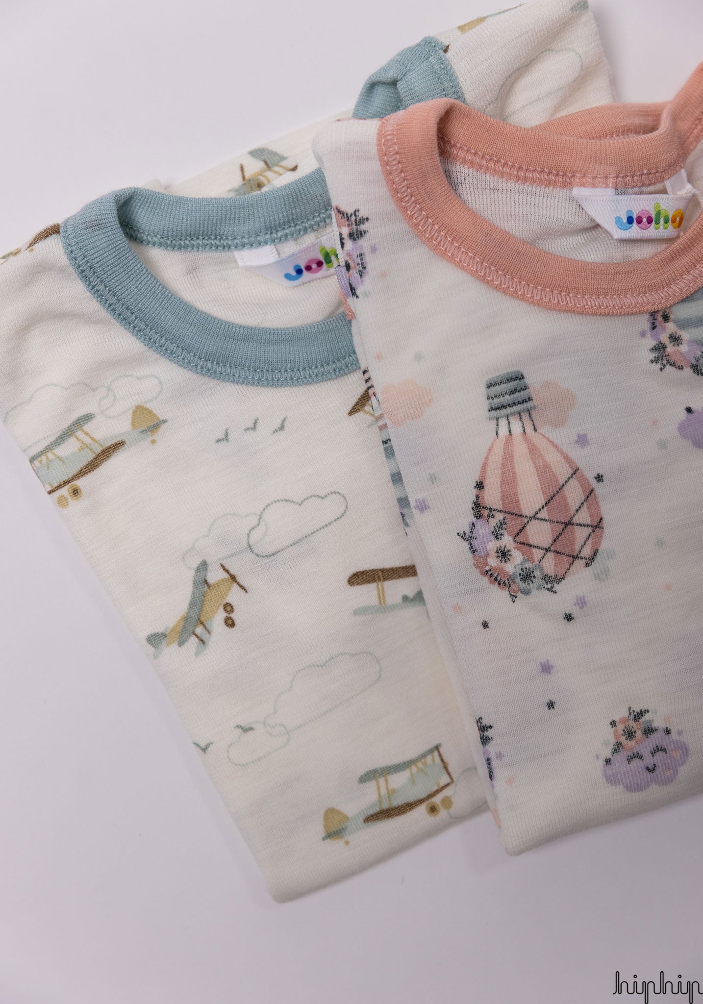 Tricou lână de vară - Adventure White/Pink Joha HipHip.ro