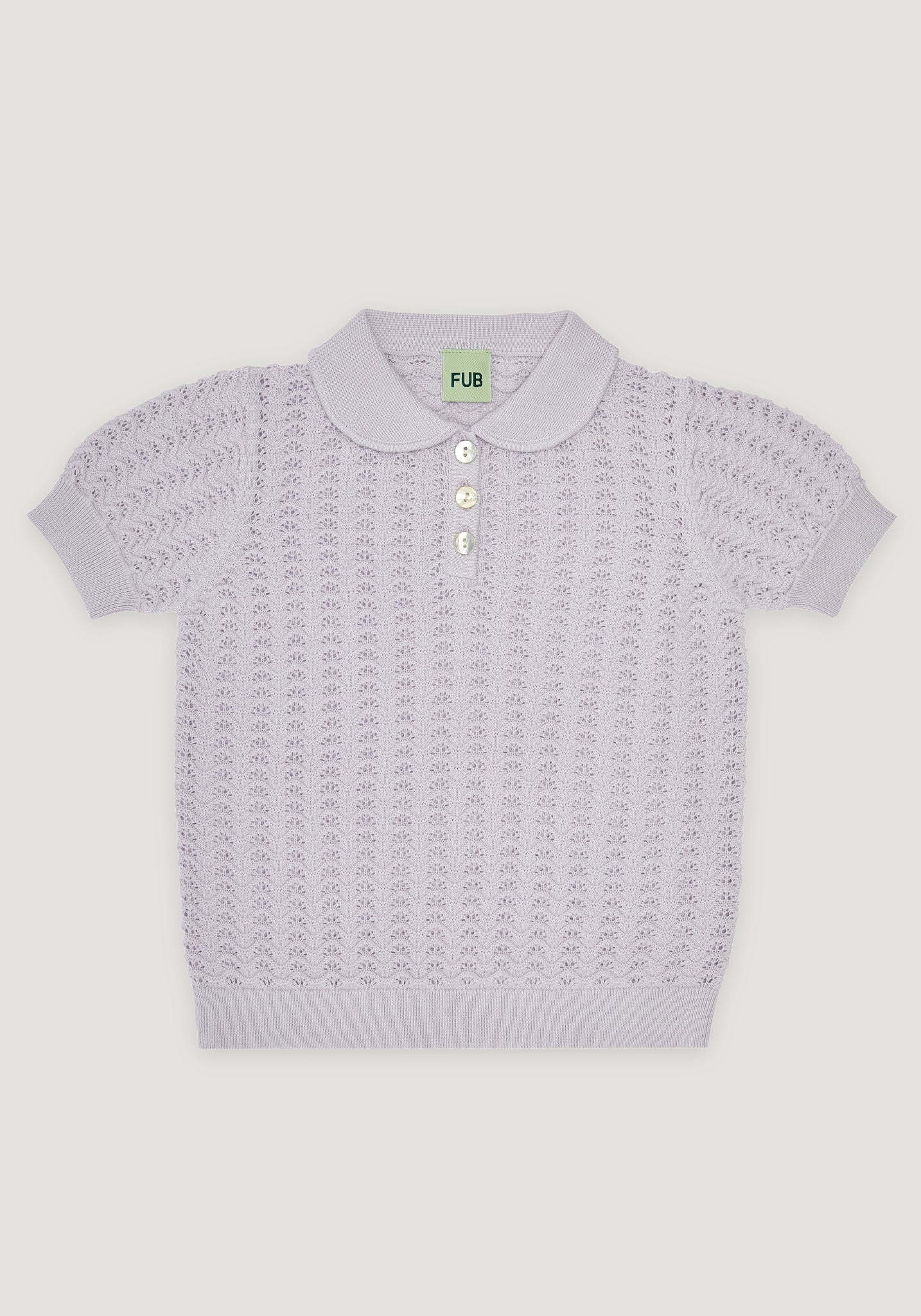 Tricou polo bumbac - Extrafin Pointelle Ametyst 100