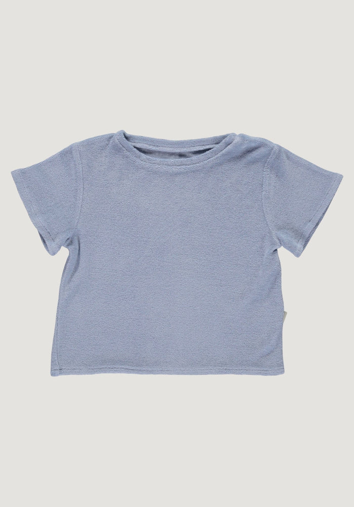 Tricou terry din bumbac - Orgeat Blue Fog Poudre Organic HipHip.ro