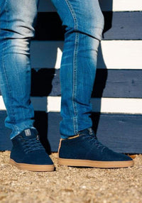 Winter Sneakers lână - Sky Wooler Navy Brown Baabuk HipHip.ro